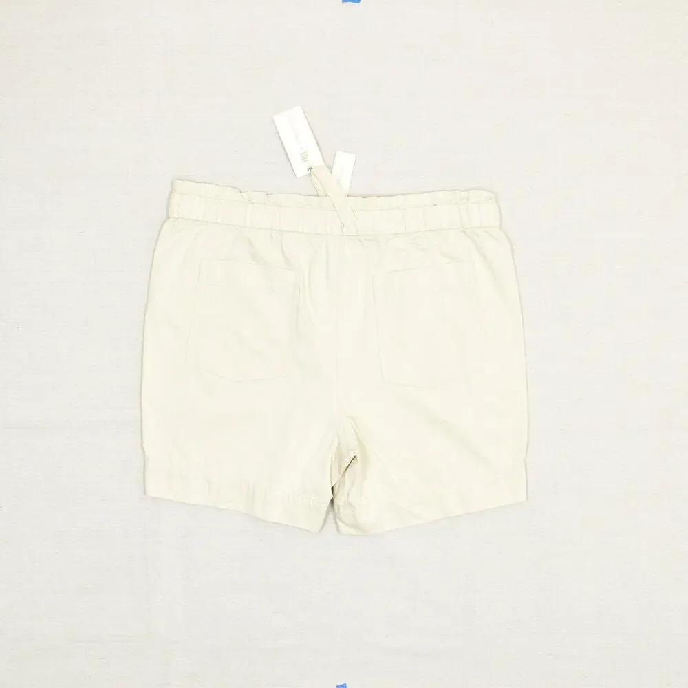NEW Frye x Anthropologie Women Bermuda Drawstring Solid Cotton Beige Size 31 - Picture 3 of 8